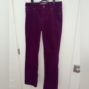 NWOT J. Crew stretch corduroy bootcut jeans sz 0R Magenta